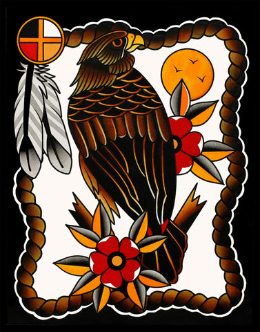 Native Hawk 11x14 Print