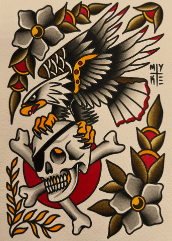 Eagle and Skull 5x7 Print