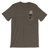 Eagle Pocket Unisex short sleeve t-shirt by Myke Chambers