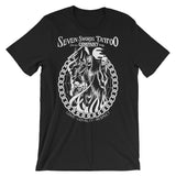 Seven Swords Tattoo Co "Reaper" Unisex short sleeve t-shirt by Myke Chambers.